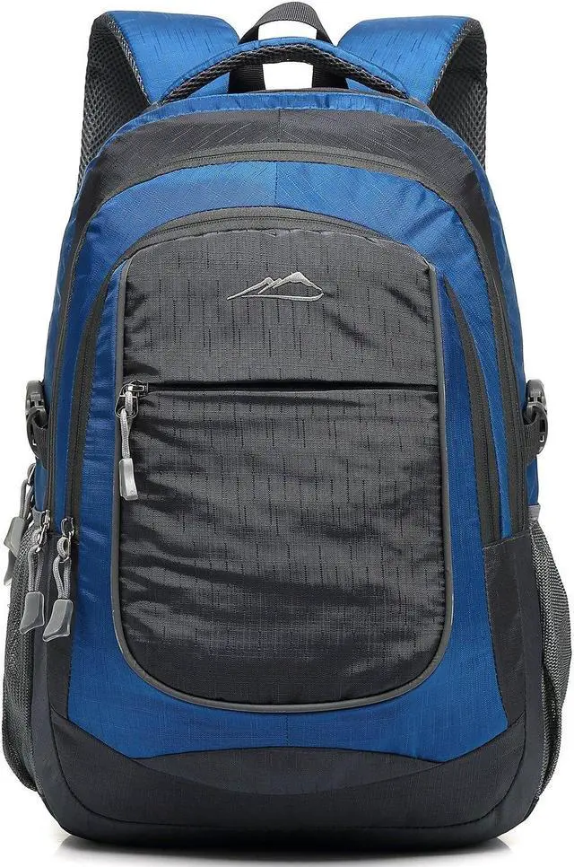 Main image of ProEtrade Backpack Bookbag for College Sturdy Travel Business Hiking Fit Laptop Up to 15.6 Inch Multi Compartment Gifts for Men Women Night Light Reflective (Blue)
