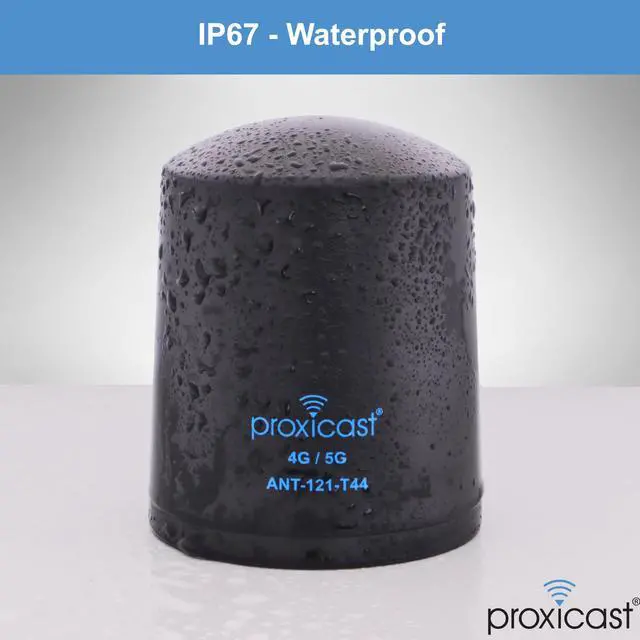 Alt view image 5 of 5 - Proxicast 4x4 MIMO 5G Antenna - Vandal Resistant Low Profile Omnidirectional Through-Hole Mount - 6 ft Coax - Black - Compatible with Cisco, Cradlepoint, Digi, MoFi & Others (ANT-121-T44-B-06)