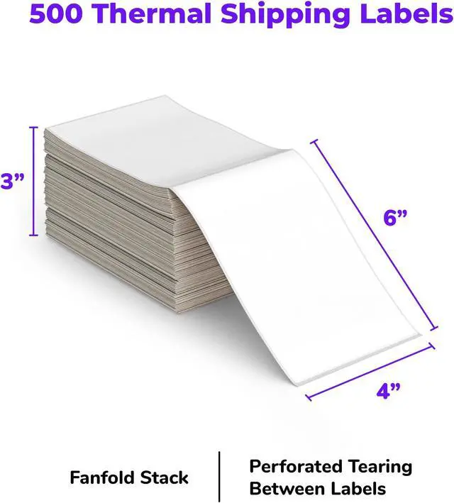 Alt view image 3 of 5 - Rollo Wireless Thermal Shipping Label Printer and 500 4x6 Thermal Labels Bundle - High Speed Printer for Shipping Packages with Shipping Labels