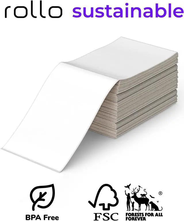 Alt view image 5 of 5 - Rollo Wireless Thermal Shipping Label Printer and 500 4x6 Thermal Labels Bundle - High Speed Printer for Shipping Packages with Shipping Labels