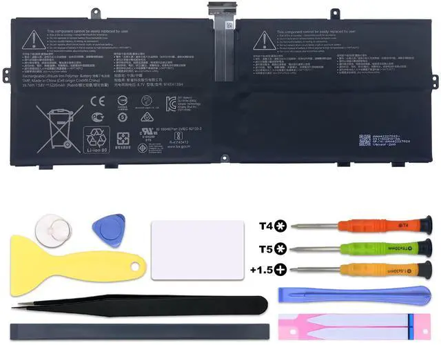 Main image of CENIFENX 916TA135H DYNZ02 Battery Replacement for Microsoft Surface Laptop Go Battery Model 1943 12.4-Inch (7.58V,39.7Wh,5235mAh) with Tools