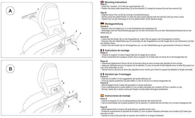 Alt view image 2 of 5 - SmartProduct Car Tablet Holder Compatible for Volvo XC90 XC60 V90 V60 S90 S60 (Model 2017 or Newer), Back Seat Headrest Mount Compatible with All iPad Pro Air Mini, Galaxy Tabs, 4.7-12.9" Tablets