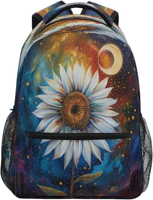 Main image of Colorful Sky Night Sunflower Backpack for Girls School Bags Bookbags for Teen Kids Travel Laptop Daypack Bag Laptop Backpacks