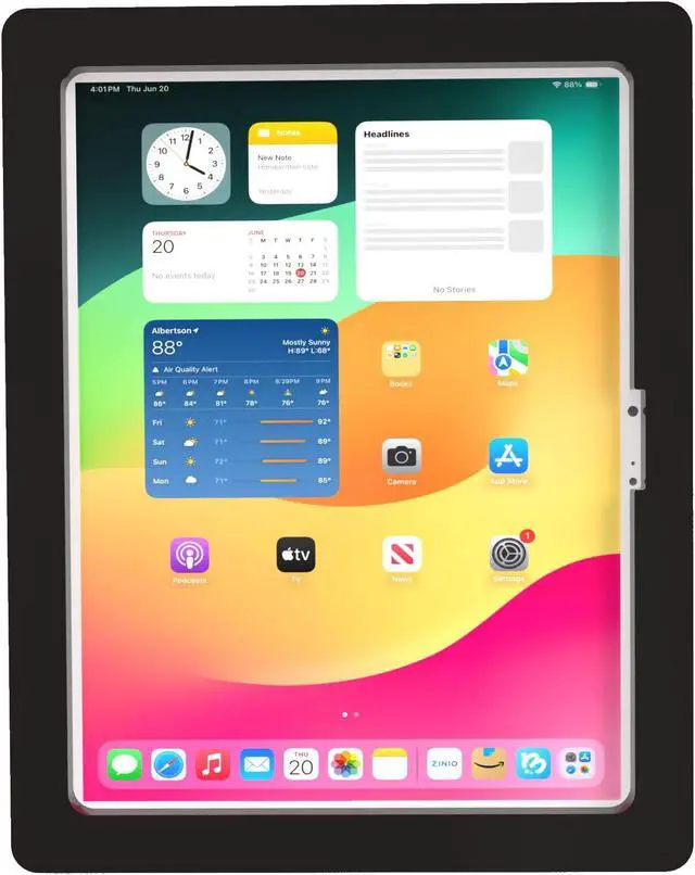Alt view image 2 of 2 - TABcare Anti-Theft Acrylic VESA Enclosure for Apple iPad Air 9.7" 10.2" 10.5" 11" 13" with Free Wall Mount Kit & 90-Degree Angle Charge Cable (Black, Air 11 2024)