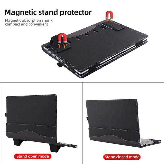 Alt view image 2 of 5 - VEVOOD Laptop Cover for Samsung Galaxy Book 2 360, Pro 360, Book 3 360, Chromebook 13 XE930QCA, Flex 13.3 NP930QCG - PU Detachable Case (13.3inch, Dark Grey)