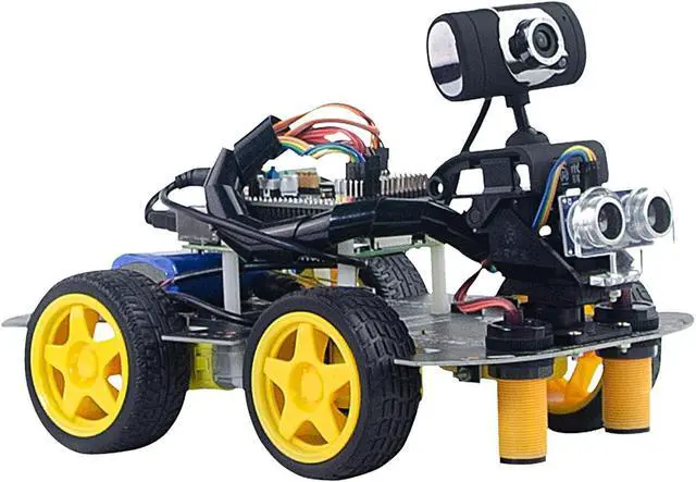Main image of Smart Robot Car Kit for Raspberry Pi 5/3B/3B+/4B,Upgraded AI Visual Color,QR Code,Face Recognition,Line Tracking,Obstacle Avoidance,Electronic DIY Kit for Teens and Adults(Raspberry Pi Not Included)