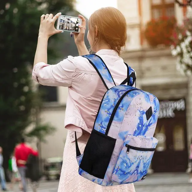 Alt view image 2 of 5 - YAMTION School Backpack,Classic Cute Bookbag Men and Teen Boy Schoolbag with USB Charging Port for High School College Office Work Travel