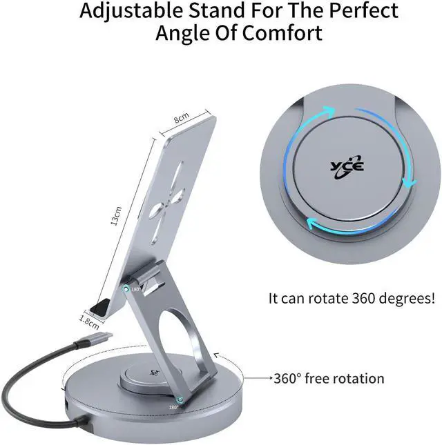 Alt view image 3 of 5 - Docking Station for Steam Deck/ROG Ally/Legion Go - 10-in-1 Stream Deck Dock with HDMI 2.0 4K@60Hz, 1000Mbps Gigabit Ethernet, SD/TF, Audio and USB-C PD 100W Speed Charging for Steam Deck, ROG Ally
