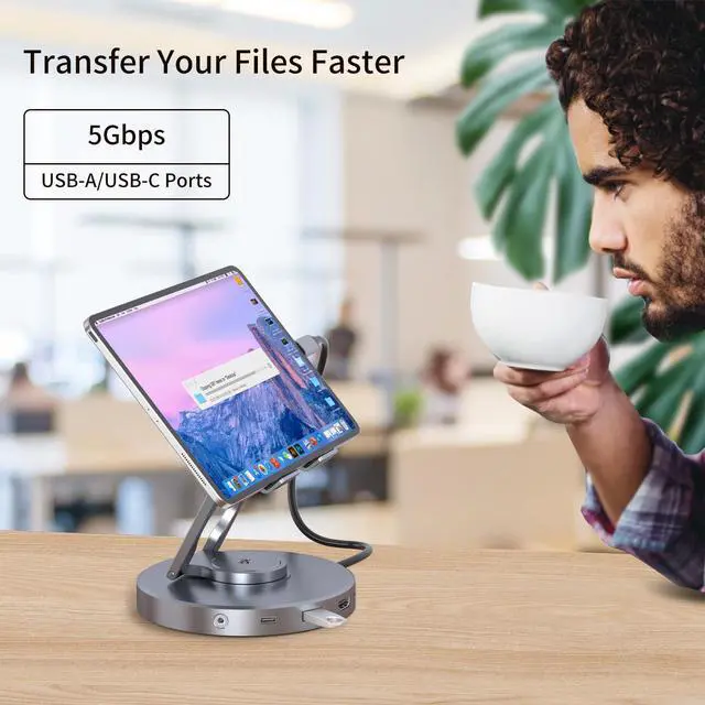 Alt view image 5 of 5 - Docking Station for Steam Deck/ROG Ally/Legion Go - 10-in-1 Stream Deck Dock with HDMI 2.0 4K@60Hz, 1000Mbps Gigabit Ethernet, SD/TF, Audio and USB-C PD 100W Speed Charging for Steam Deck, ROG Ally