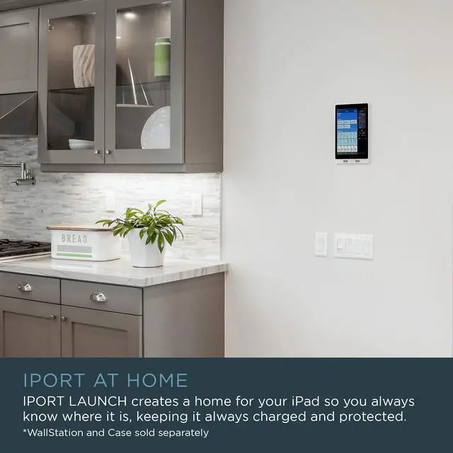 Alt view image 5 of 5 - IPORT LAUNCH (LaunchPort) WallStation iPad Mount - Compatible with all LAUNCH Cases for iPad mini, iPad 9.7, 10.2, 10.5 - White