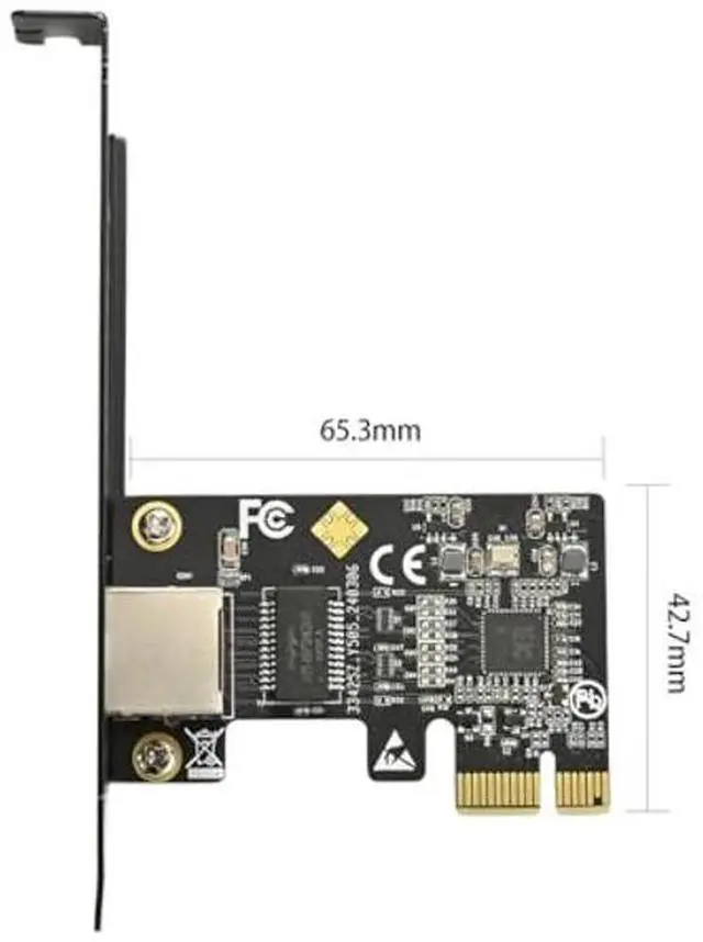 Alt view image 2 of 5 - IO CREST 5.0GB PCIe Network Card  PCIe to 5.0 Gigabit Ethernet Network Card, Supports Windows 11/10/8.1/8/7, Win Server 2022/2019/2016, Linux