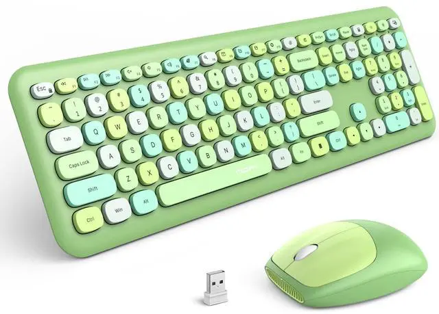 Main image of MOFii Wireless Keyboard and Mouse Combo, Computer Full Size Keyboard, 2.4GHz USB Dropout-Free Connection, Cute Wireless Moues for PC/Laptop/Mac Computer