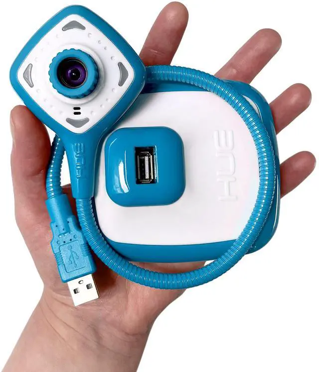 Alt view image 4 of 5 - HUE HD Pro Flexible USB 11x17 Document Camera and Classroom Visualizer for Teachers: Built-in Microphone/Lights, Windows, macOS, Chromebook Compatibility (Blue Camera with White Carry Case)