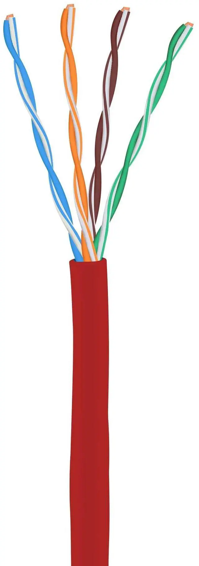 Alt view image 2 of 5 - CAT5E Riser (CMR), 1000ft, UTP 24AWG, Solid Bare Copper, 350MHz, UL Certified, Easy to Pull (Reelex II) Box, Bulk Ethernet Cable, Red