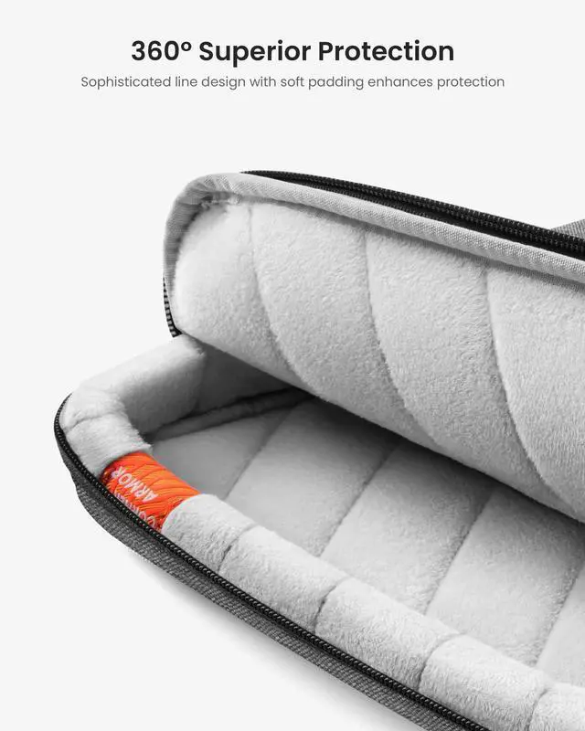 Alt view image 4 of 5 - tomtoc 360 Protective Laptop Shoulder Bag for 13 Inch 2025 MacBook Air M4/A3240, M3/A3113, M2/A2681, M1/A2337, MacBook Pro M2/M1, 13-in Surface Pro 11th AI/10/9, Water-Resistant Accessory Case
