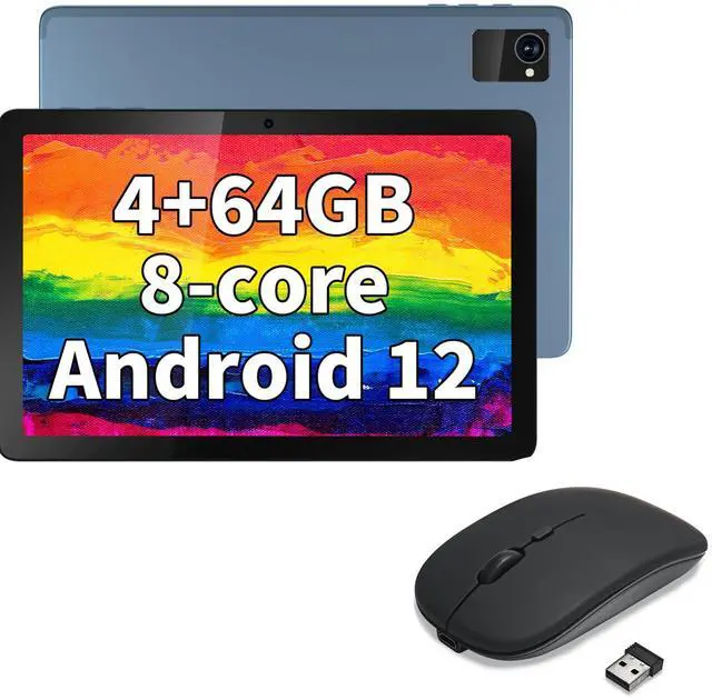Main image of Tibuta Android Tablet 10 Inch with Bluetooth Mouse, Octa-Core Android 12 Tablet with 7000mAh Battery (Max 14-Hour), 4GB+64GB ROM Gaming Tablets, 10.1 in HD Large Screen Tablet 5+8MP Camera/WiFi/GPS/BT