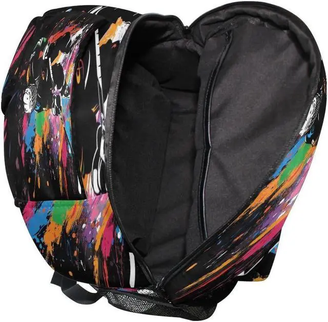 Alt view image 5 of 5 - ALAZA Ice Hockey Player on Black Backpack Daypack School Bag Travel Shoulder Bag for Students Boys Girls