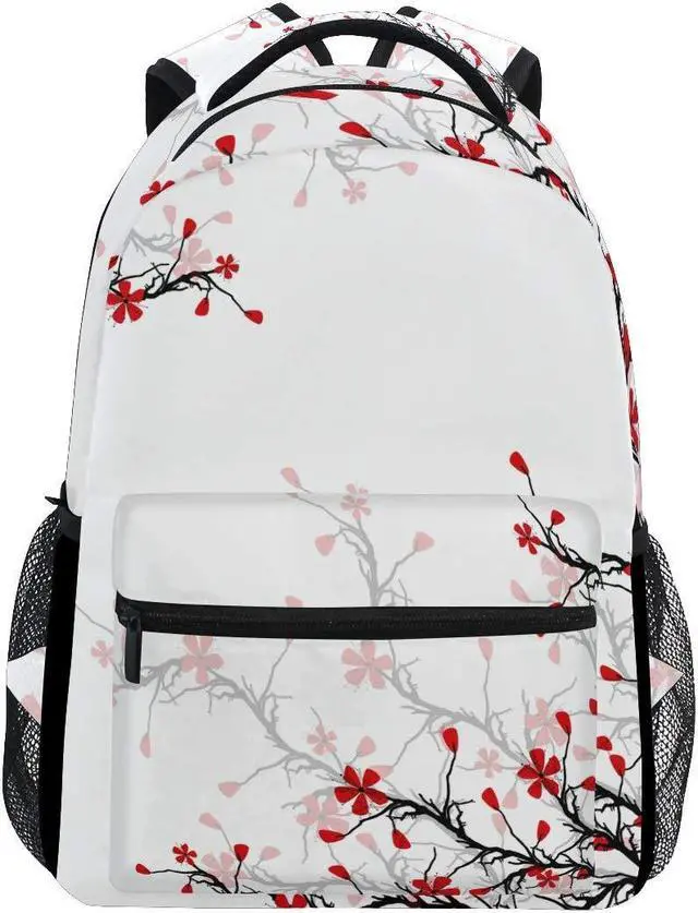 Main image of ALAZA Japanese Cherry Blossom Sakura Large Backpack for Girls Kids School Women Personalized Laptop iPad Tablet Travel School Bag with Multiple Pockets for Men Women College