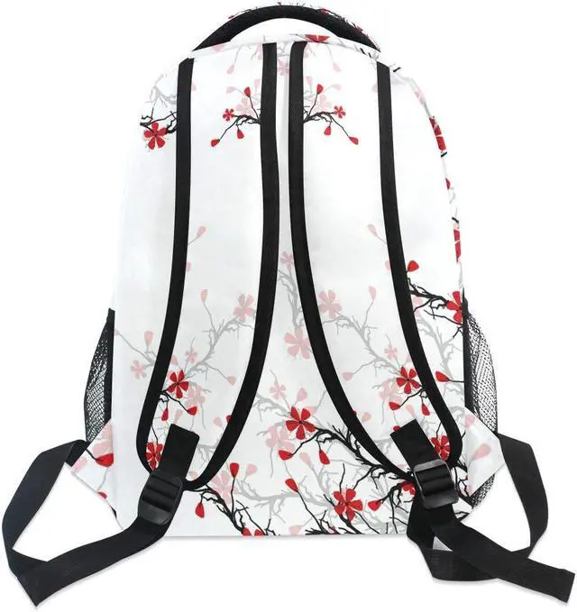 Alt view image 5 of 5 - ALAZA Japanese Cherry Blossom Sakura Large Backpack for Girls Kids School Women Personalized Laptop iPad Tablet Travel School Bag with Multiple Pockets for Men Women College