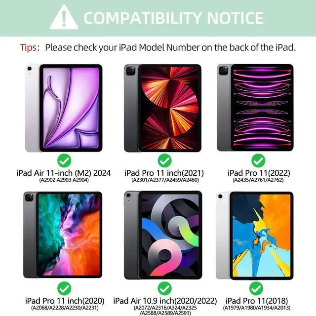 Alt view image 2 of 5 - besky Keyboard Case for iPad Pro 11 inch (4th, 3th Generation) & Air Series Products (Air 6th, 5th, 4th Generation), with Wireless Detachable Backlit Keyboard and Case - Pencil Holder