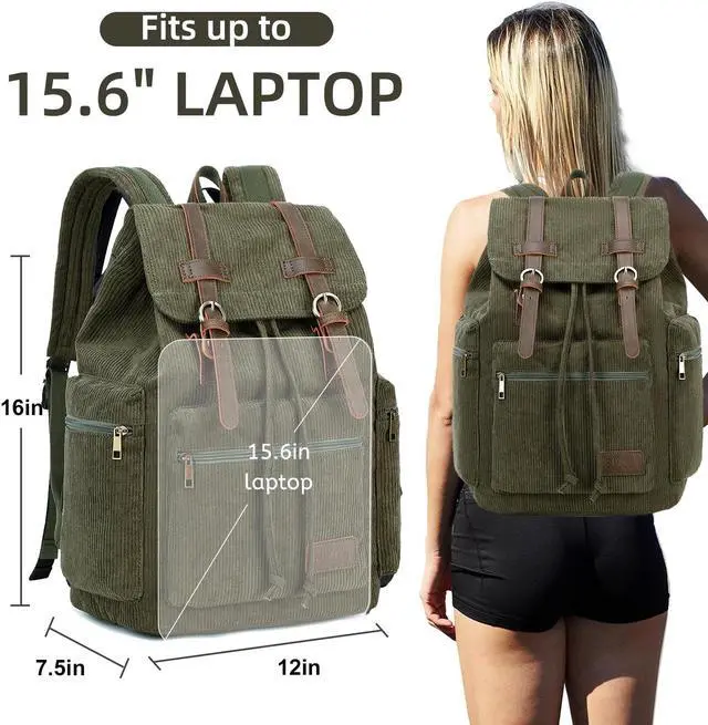 Alt view image 2 of 5 - Bluboon Girls School Backpack Women College Bookbag Lady Travel Rucksack 15.6Inch Laptop Bag with Charge Port