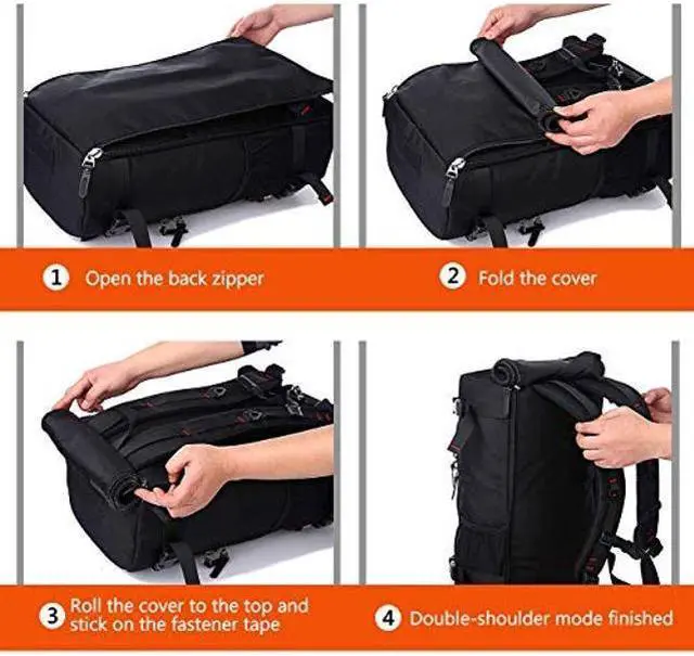 Alt view image 4 of 5 - KAKA Travel Backpack, Carry On Backpack Durable Convertible Duffle Bag Fit for 15.6 Inch Laptop for Men and Women(Medium 35L)