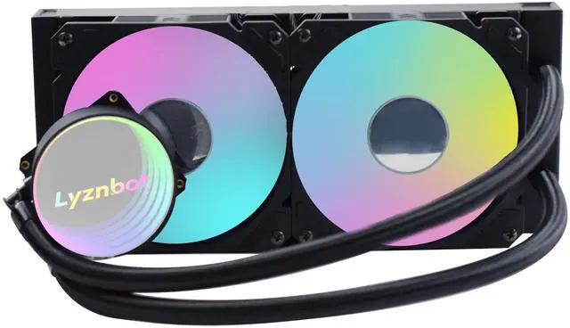 Main image of AIO Cooler 240mm Aio, Liquid Cooler CPU with ARGB, PWM 1800, Quiet Water Cooler CPU, Water Cooling Systems for LGA 1700/115X/20XX/17XX, AM5/AM4/AM3, Copper Base, Black - Ideal for Gaming, Overclocking