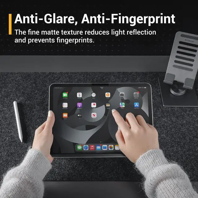 Alt view image 4 of 5 - MAGEASY for 2024 iPad Pro 11" Paper-Feel Magnetic Screen Protector, [Anti Glare] Write & Draw Like on Paper, Detachable & Reusable, Matte Finish - EasyPaper Pro 2-In-1