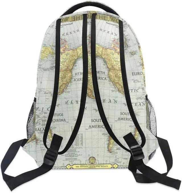 Alt view image 5 of 5 - Nander Backpack Travel World Map Painting School Bookbags Shoulder Laptop Daypack College Bag for Womens Mens Boys Girls