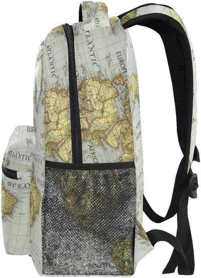 Alt view image 4 of 5 - Nander Backpack Travel World Map Painting School Bookbags Shoulder Laptop Daypack College Bag for Womens Mens Boys Girls
