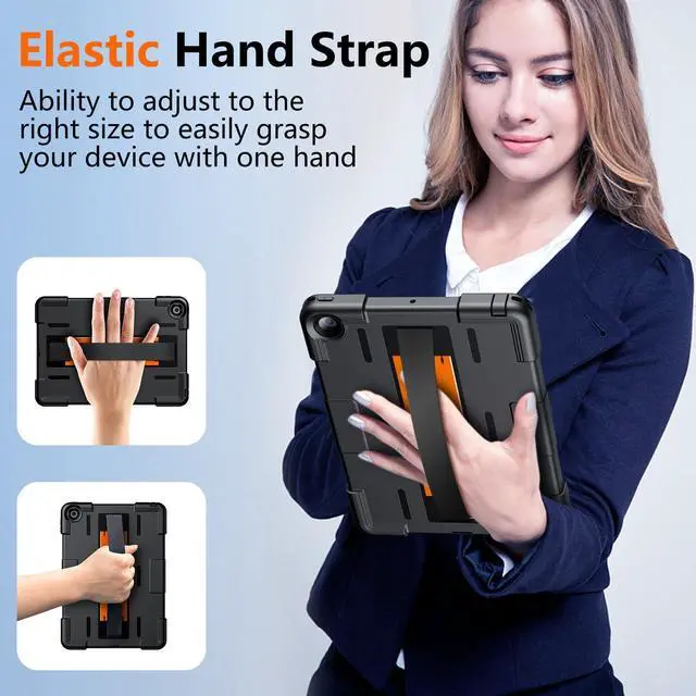 Alt view image 3 of 5 - SPIDERCASE for iPad 10th Generation Case 10.9 inch,IP68 Waterproof with Hand Strap & Stand Built-in Screen Protector,Full Body Rugged Shockproof Dropproof Protective Case for iPad 10th 2022 Released