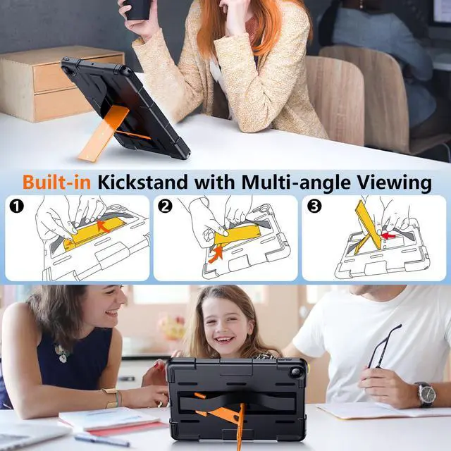 Alt view image 4 of 5 - SPIDERCASE for iPad 10th Generation Case 10.9 inch,IP68 Waterproof with Hand Strap & Stand Built-in Screen Protector,Full Body Rugged Shockproof Dropproof Protective Case for iPad 10th 2022 Released