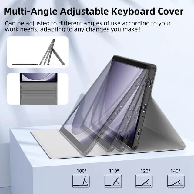 Alt view image 5 of 5 - Keyboard Case for Samsung Galaxy Tab A9+/A9 Plus 11Inch SM-X210/X216/X218 2023, Case with Keyboard for A9+ Tablet 5G Detachable Bluetooth Backlit Keyboard with Magnetic Lightweight Stand Cover Black