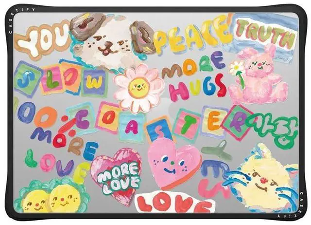 Main image of CASETiFY Impact MacBook Air 13.6" (M2-M4) Case [Cushioned Impact Corners/Scratch-Resistant/Anti-Slip Grip] - SLOWCOASTER Sticker - Clear Black