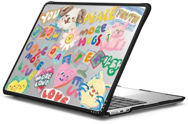 Alt view image 2 of 3 - CASETiFY Impact MacBook Air 13.6" (M2-M4) Case [Cushioned Impact Corners/Scratch-Resistant/Anti-Slip Grip] - SLOWCOASTER Sticker - Clear Black