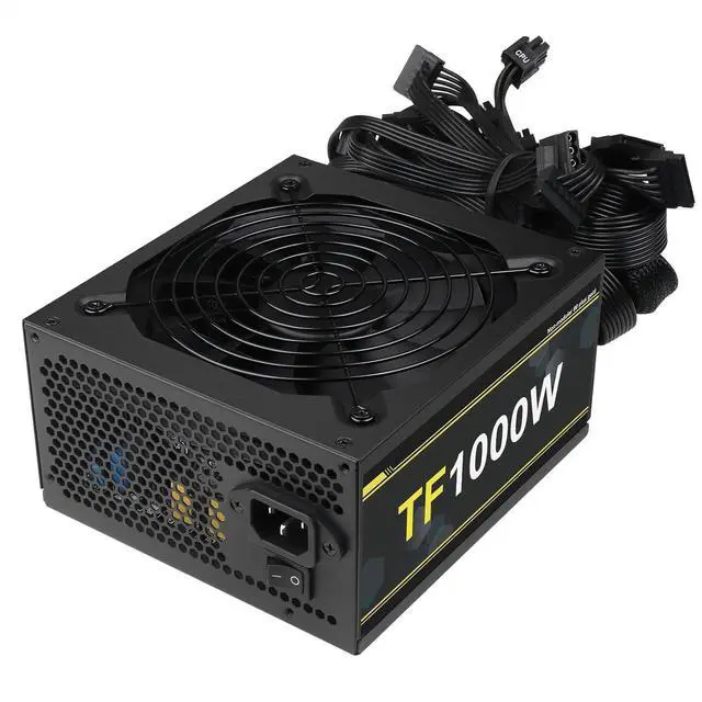 Main image of 1000W Power Supply Full Voltage 100-240V Active PFC Gaming PSU Computer Power Supplies Non-Modular 80 Plus Gold for Desktop PC Server
