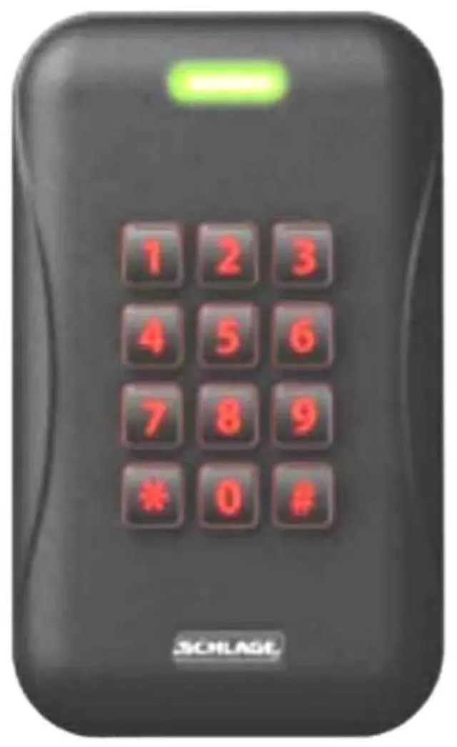 Main image of Schlage MTK15-485 Multi-Technology Single Gang Reader with Keypad - Black