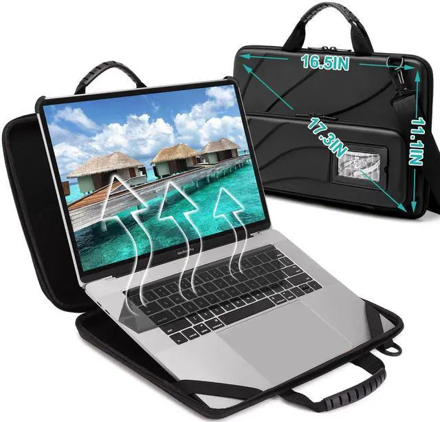 Main image of BUG 17.3 Inch Laptop Case Hard Shell, Protective Laptop Carrying Case with Stand for Heat Dissipation