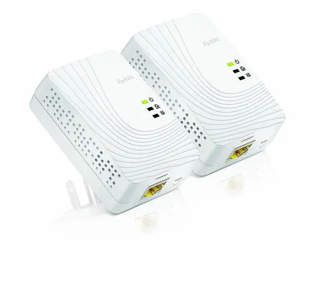 Alt view image 2 of 2 - Zyxel 600 Mbps Mini Powerline AV2 Gigabit Adapter, Starter Kit - 2 Units (PLA5205KIT)