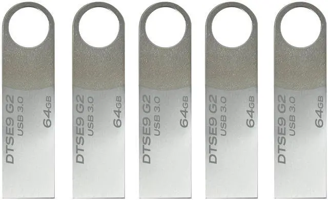 Main image of KeySmart 5 Pack 64GB USB Flash Drive - Bulk USB 3.0 with 64 GB Storage, Fits in Any Keychain and Compatible with Key Smart Original Key Organizer