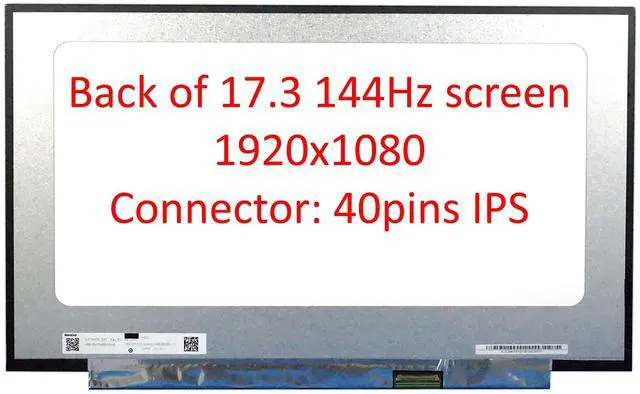 Alt view image 3 of 5 - FULLCOM New LCD Replacement Screen 17.3 Inch B173HAN04.9 144Hz FHD 1920x1080 IPS 40 Pin Matte Compatible with NV173FHM-N44/ B173HAN04.0/B173HAN04.4 for Laptop/Display/Screen/LCD Application
