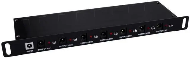 Alt view image 2 of 5 - GeeekPi DC PDU Lite 7-CH 0.5U Rack-Mount Power Distribution Unit for DeskPi Rackmate T1/T0/T2 and 10 Inch Server Cabinet, 7 Outlets, with 3PCS 25cm DC5521 Cables and 3PCS 50cm DC5521 Cables