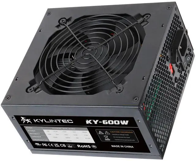Main image of 600w Power Supply ATX PSU Non-Modular with 6+2 Pin Connectors,120mm Auto-Thermally Fan PPC Protection