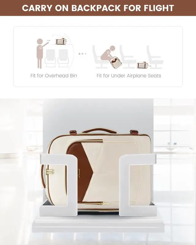 Alt view image 3 of 5 - LOVEVOOK Travel Backpack for Women&Men,Personal Item Travel Bag with 3 Packing Cubes,TSA Carry on Backpack for Airplanes Fit 17inch Laptop,40L Waterproof Travel Essentials Airline Approved Luggage