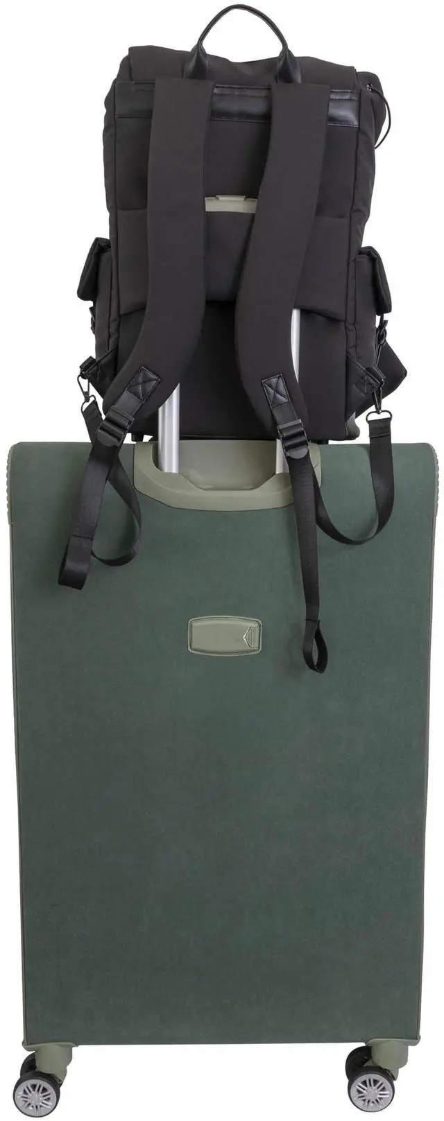 Alt view image 3 of 3 - Joan & David 18 Inch Sport Nylon Backpack with Padded Laptop Sleeve (Black)