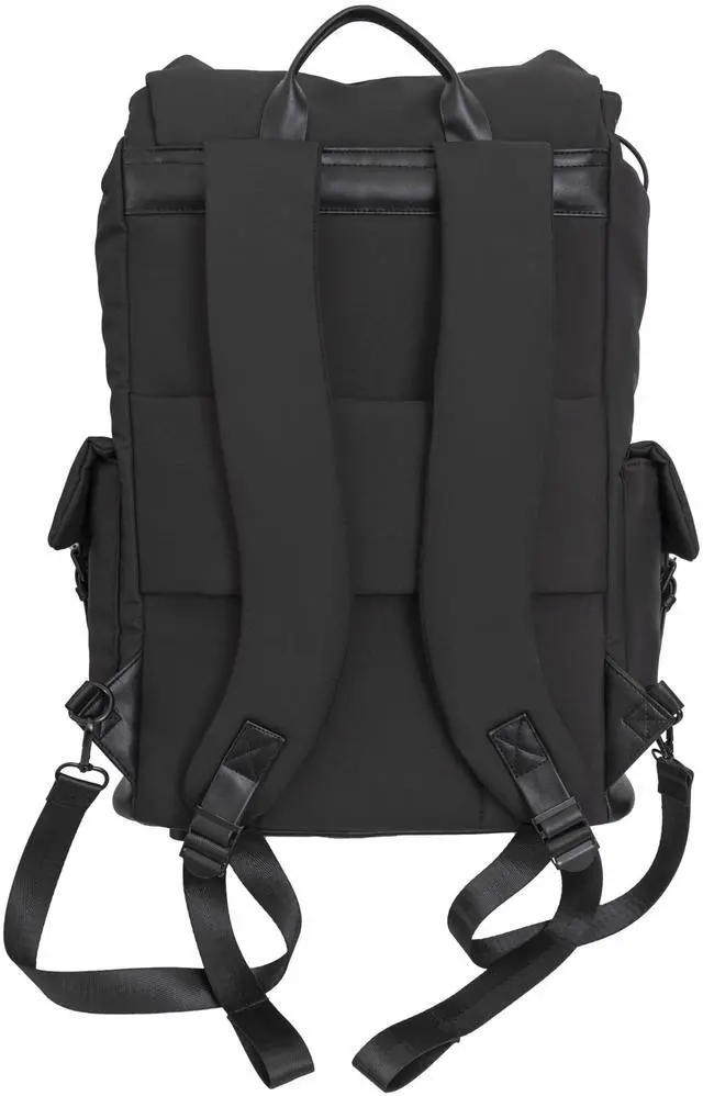 Alt view image 2 of 3 - Joan & David 18 Inch Sport Nylon Backpack with Padded Laptop Sleeve (Black)