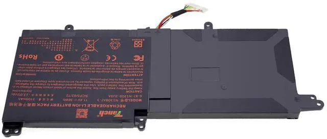 Alt view image 2 of 5 - Tanch Genuine N130BAT-3 Laptop Battery 6-87-N130S-3U9A1 6-87-N130S-3U9 3ICP5/62/72 6-87-N130S-31A00 Replacement for Clevo N130BU N130WU N131WU N131BU N141WU N141ZU N140WU N250PU S4System76 Galago Pro