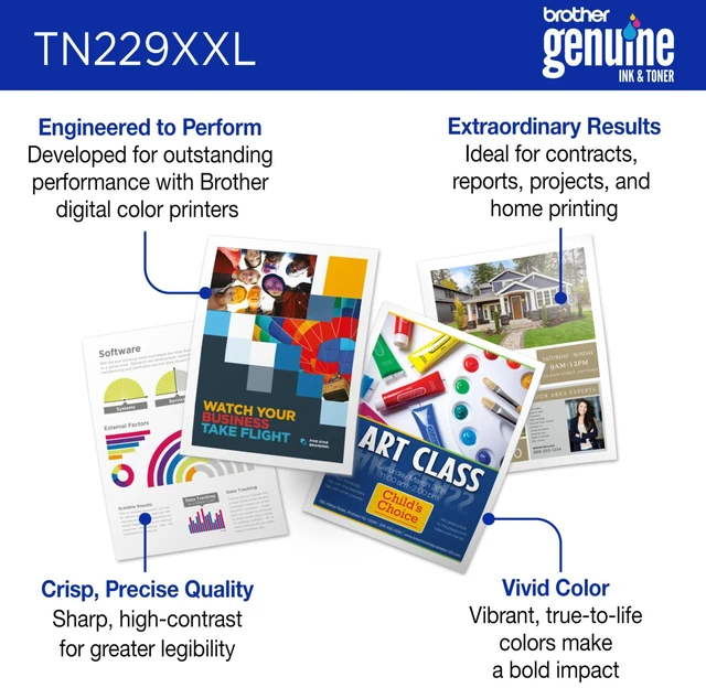 Alt view image 20 of 20 - Brother Genuine TN229XXLM Super High-yield Magenta Toner Cartridge