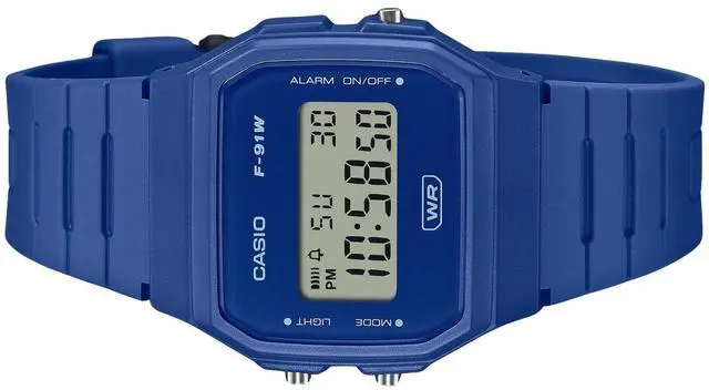Alt view image 4 of 4 - Casio POP Digital Blue Bio Based Resin Strap Quartz F-91WB-2A1 Unisex Watch
