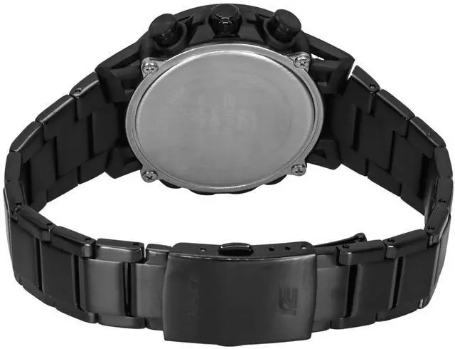 Alt view image 4 of 4 - Casio Edifice Analog Chronograph Black Dial Solar 100M Men's Watch EQS-960DC-1AV